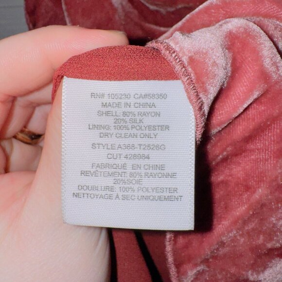 Joie Women's Pink Short Sleeve Cold Shoulder Velvet Cami Top size small - Picture 6 of 7